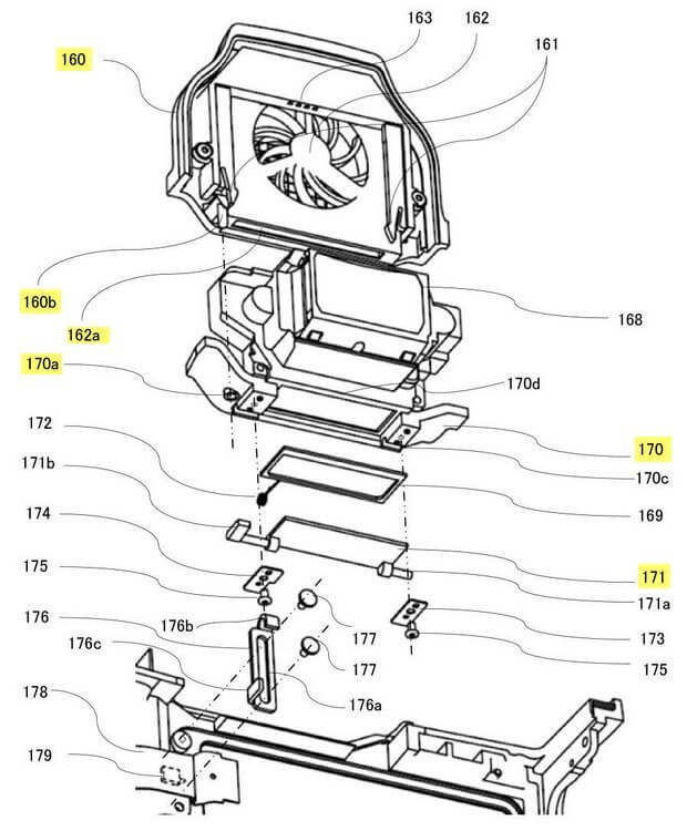 佳能的专利展示了通过取景器给1D X系列单反散热的可拆卸风扇