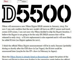 传明年尼康将发布触控屏 D5500