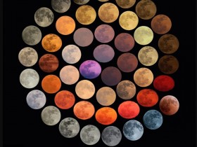 摄影师花费十年时间拍摄不同颜色的满月照片