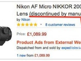 英国亚马逊已将尼康200mm微距标为停产