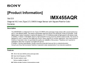 索尼新款IMX455AQR传感器细节信息曝光