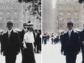 利用AI技术将一部有109年历史的纽约城短片变成4K 60fps画质！