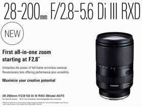 腾龙28-200mm F2.8-5.6 Di III RXD镜头规格曝光