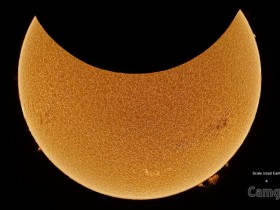 2021年罕见的日食图像
